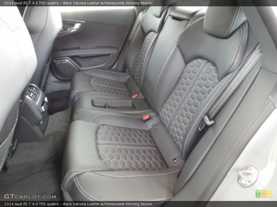 Black Valcona Leather w/Honeycomb Stitching Interior Rear Seat for the 2014 Audi RS 7 4.0 TFSI quattro #94051867