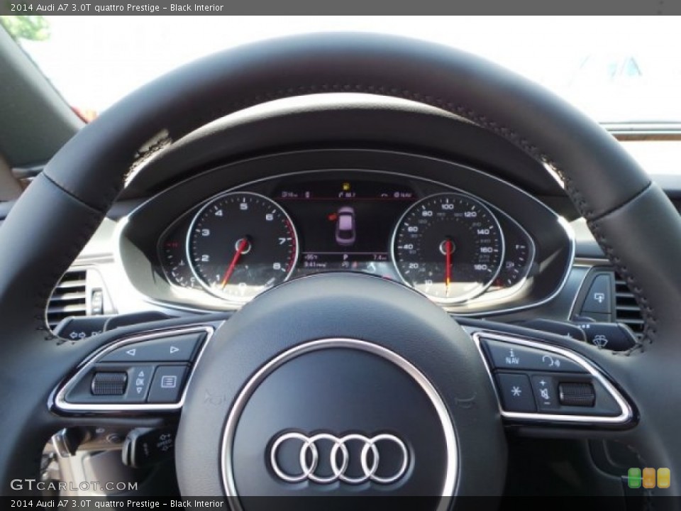 Black Interior Steering Wheel for the 2014 Audi A7 3.0T quattro Prestige #94052239