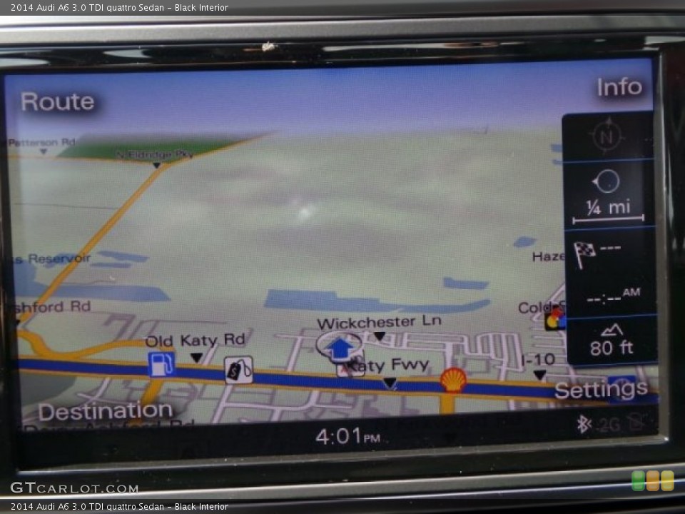Black Interior Navigation for the 2014 Audi A6 3.0 TDI quattro Sedan #94052566