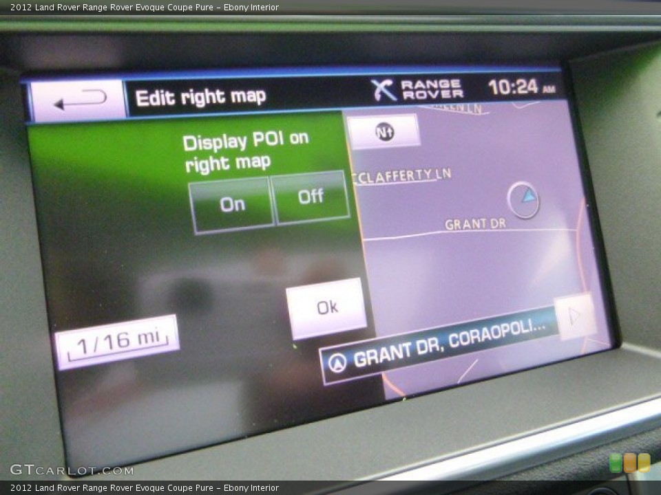 Ebony Interior Navigation for the 2012 Land Rover Range Rover Evoque Coupe Pure #94056267