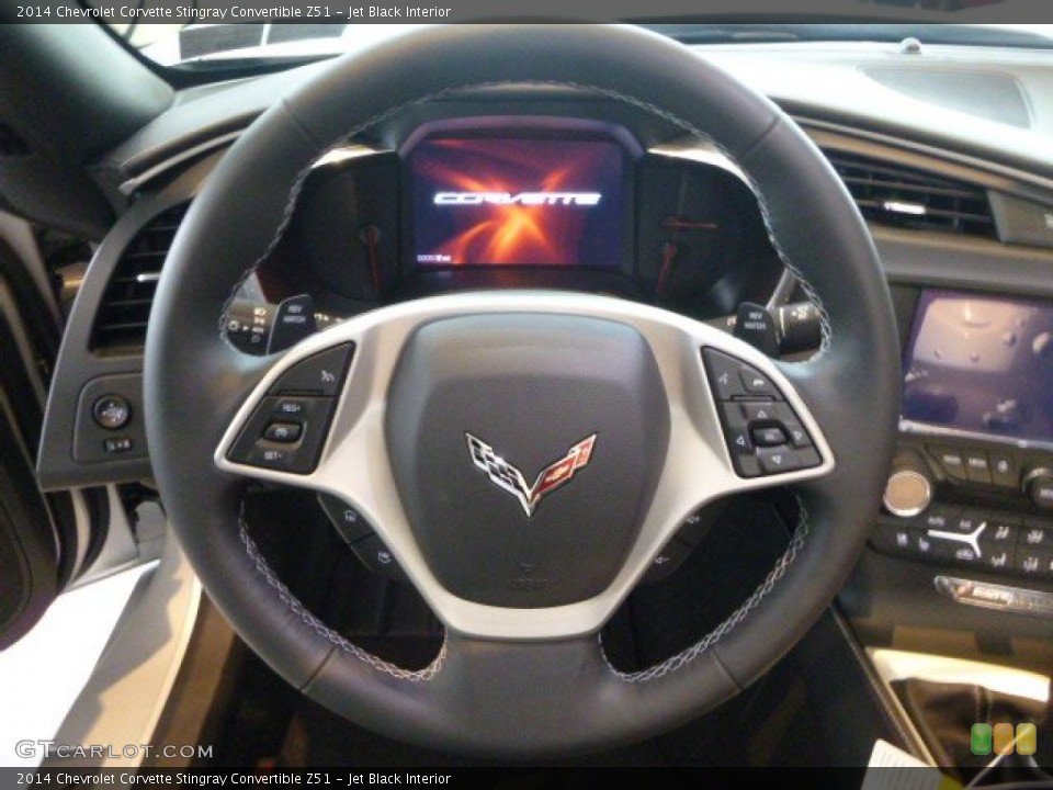 Jet Black Interior Steering Wheel for the 2014 Chevrolet Corvette Stingray Convertible Z51 #94062906