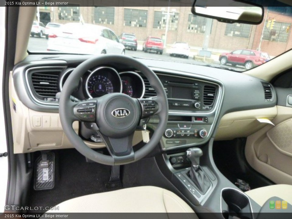 Beige Interior Dashboard for the 2015 Kia Optima LX #94063233