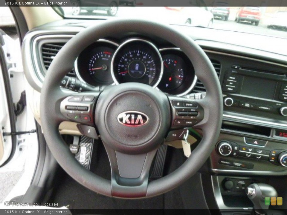 Beige Interior Steering Wheel for the 2015 Kia Optima LX #94063353