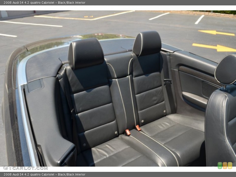 Black/Black Interior Rear Seat for the 2008 Audi S4 4.2 quattro Cabriolet #94064064