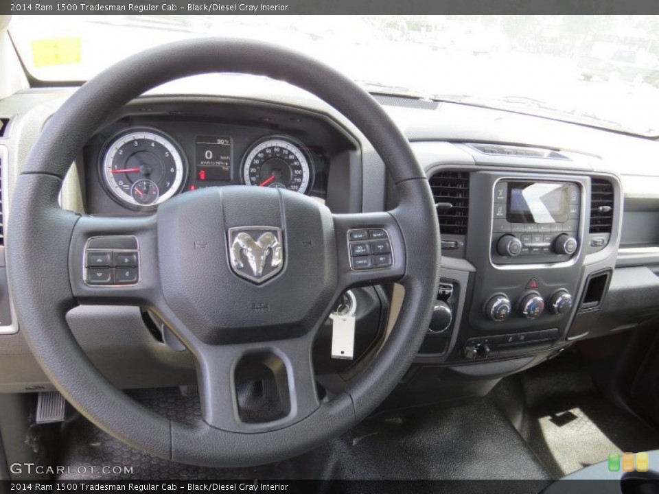 Black/Diesel Gray Interior Steering Wheel for the 2014 Ram 1500 Tradesman Regular Cab #94072323