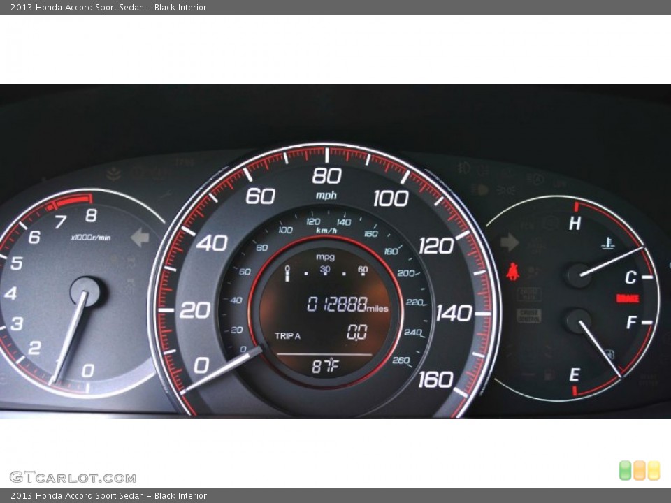 Black Interior Gauges for the 2013 Honda Accord Sport Sedan #94072668