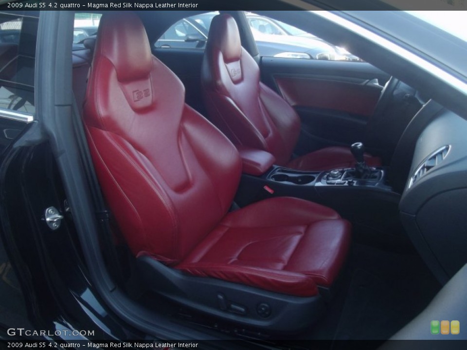 Magma Red Silk Nappa Leather Interior Front Seat for the 2009 Audi S5 4.2 quattro #94079361
