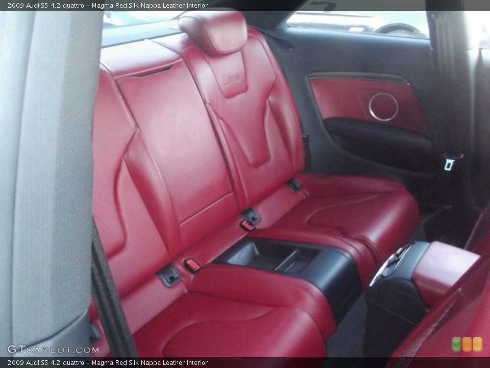 Magma Red Silk Nappa Leather Interior Rear Seat for the 2009 Audi S5 4.2 quattro #94079382