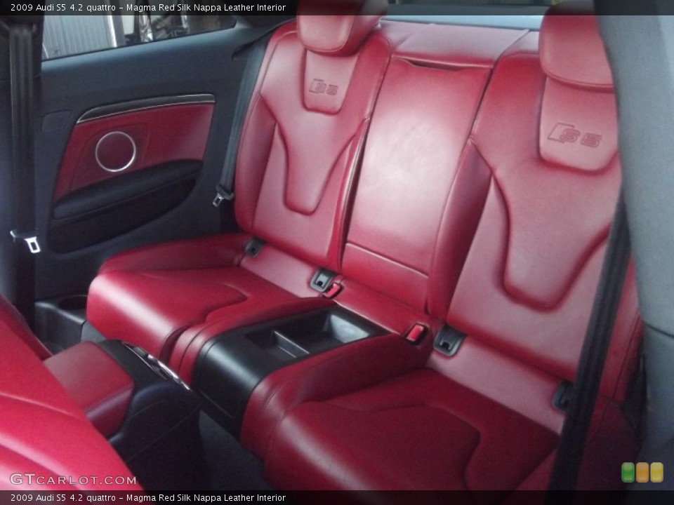 Magma Red Silk Nappa Leather Interior Rear Seat for the 2009 Audi S5 4.2 quattro #94079400