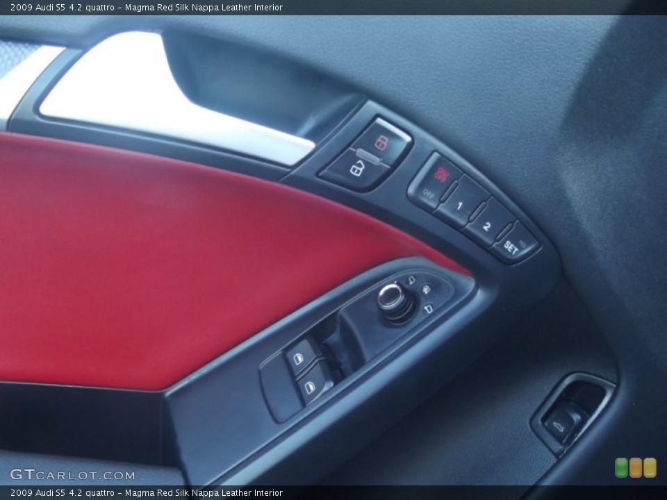 Magma Red Silk Nappa Leather Interior Controls for the 2009 Audi S5 4.2 quattro #94079418