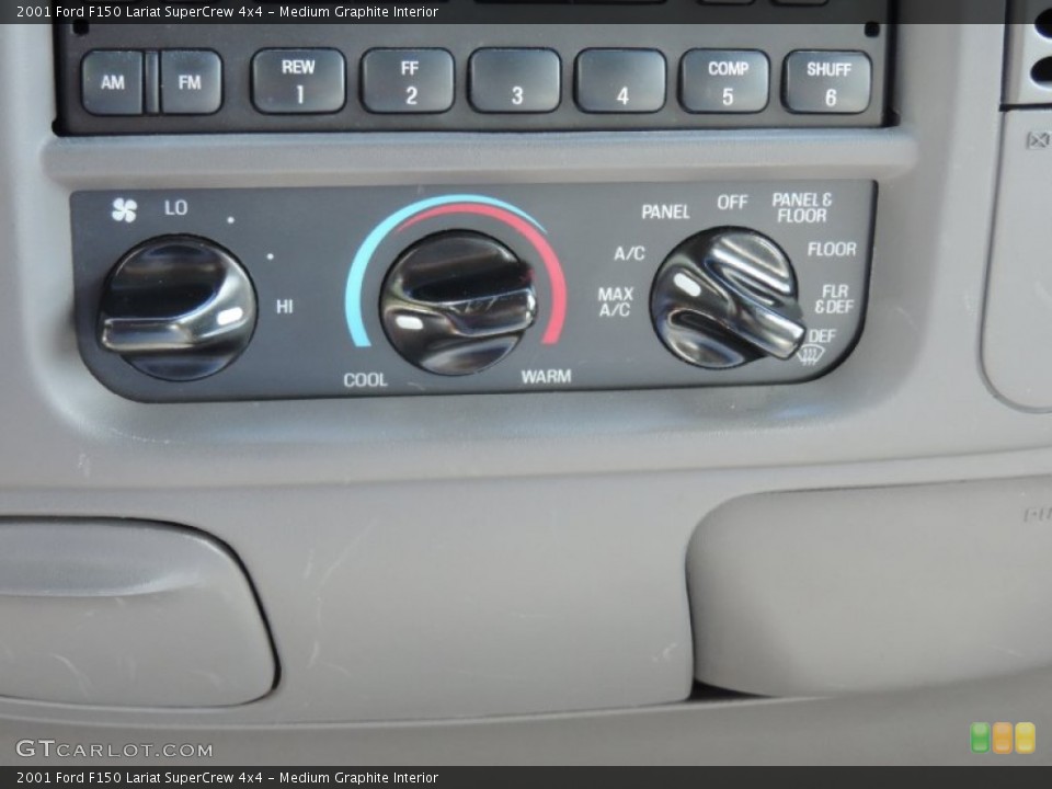 Medium Graphite Interior Controls for the 2001 Ford F150 Lariat SuperCrew 4x4 #94080353