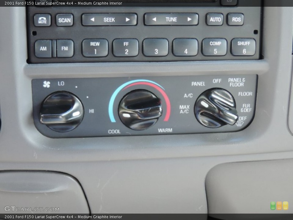 Medium Graphite Interior Controls for the 2001 Ford F150 Lariat SuperCrew 4x4 #94080369