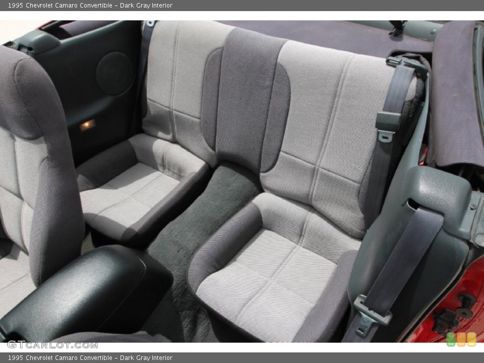 Dark Gray Interior Rear Seat for the 1995 Chevrolet Camaro Convertible #94080813