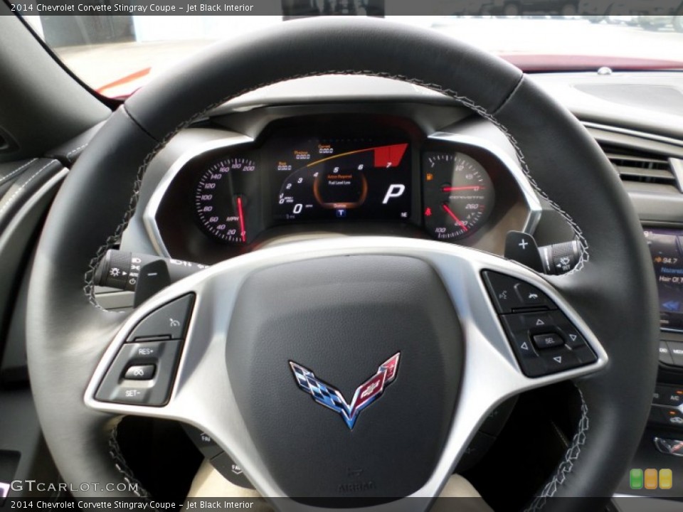 Jet Black Interior Steering Wheel for the 2014 Chevrolet Corvette Stingray Coupe #94084398