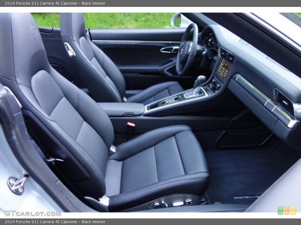 Black Interior Front Seat for the 2014 Porsche 911 Carrera 4S Cabriolet #94090953