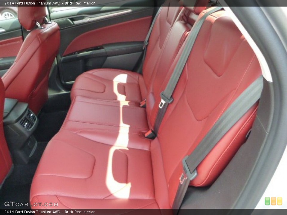 Brick Red Interior Rear Seat for the 2014 Ford Fusion Titanium AWD #94098459
