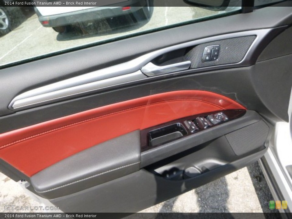 Brick Red Interior Door Panel for the 2014 Ford Fusion Titanium AWD #94098507