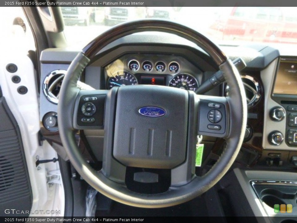 Platinum Pecan Interior Steering Wheel for the 2015 Ford F350 Super Duty Platinum Crew Cab 4x4 #94099956
