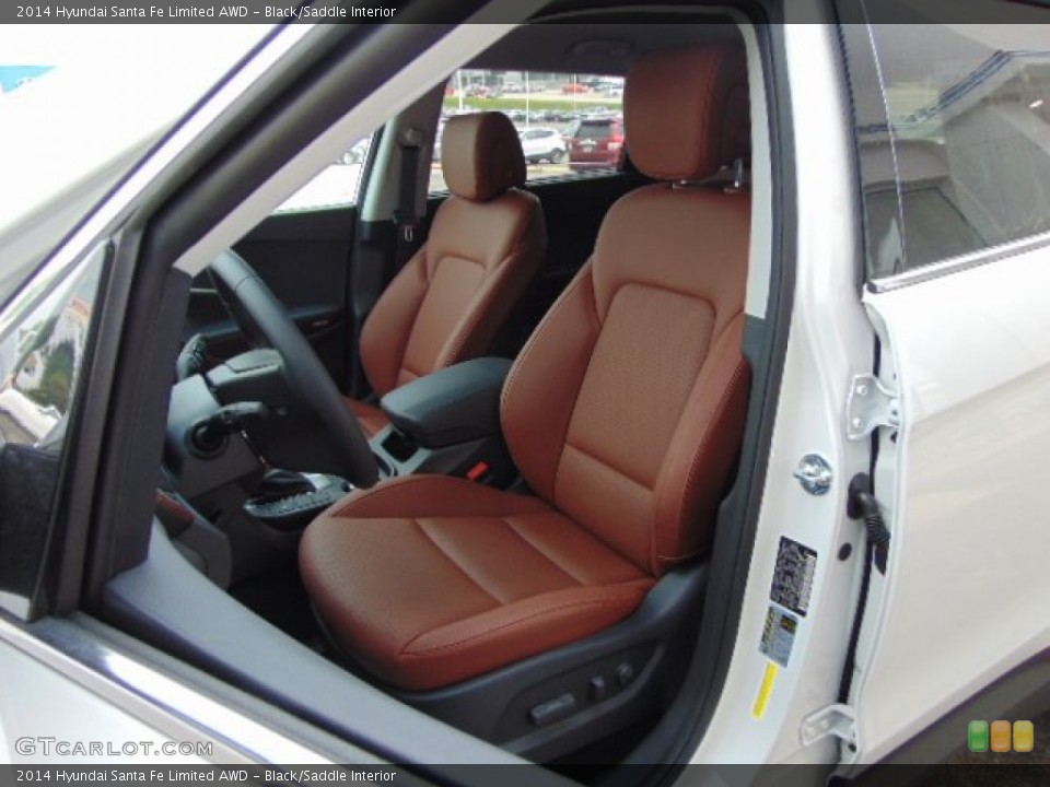 Black/Saddle Interior Front Seat for the 2014 Hyundai Santa Fe Limited AWD #94107153