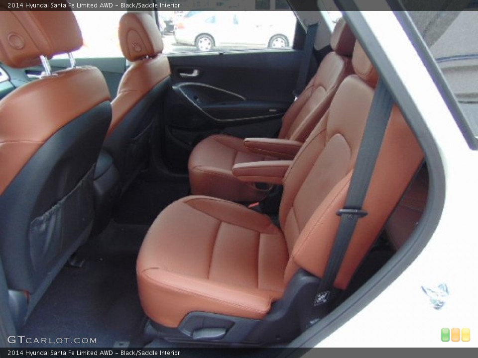 Black/Saddle Interior Rear Seat for the 2014 Hyundai Santa Fe Limited AWD #94107339