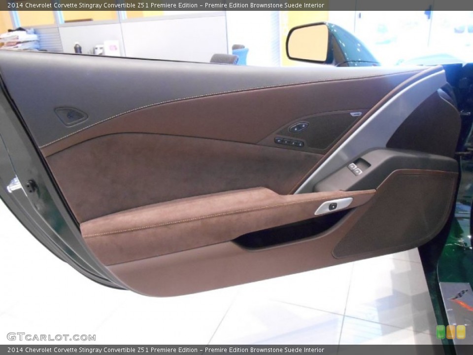 Premire Edition Brownstone Suede Interior Door Panel for the 2014 Chevrolet Corvette Stingray Convertible Z51 Premiere Edition #94113618