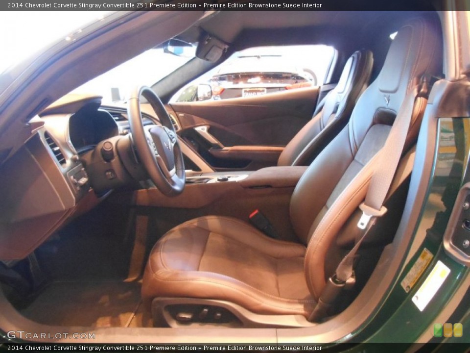 Premire Edition Brownstone Suede Interior Front Seat for the 2014 Chevrolet Corvette Stingray Convertible Z51 Premiere Edition #94113642