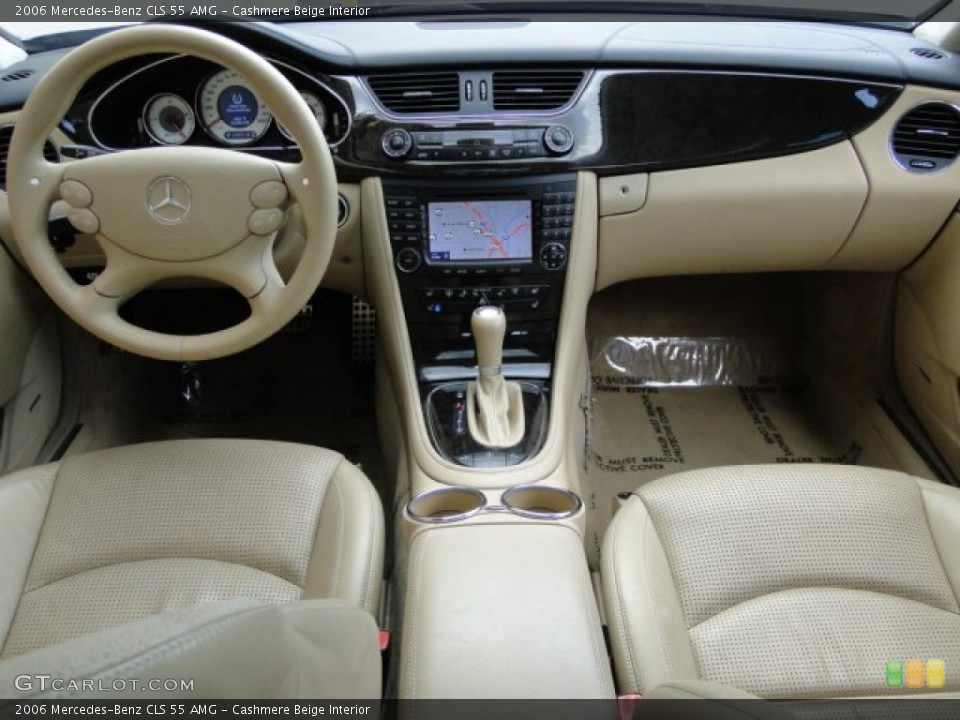 Cashmere Beige Interior Dashboard for the 2006 Mercedes-Benz CLS 55 AMG #94129940