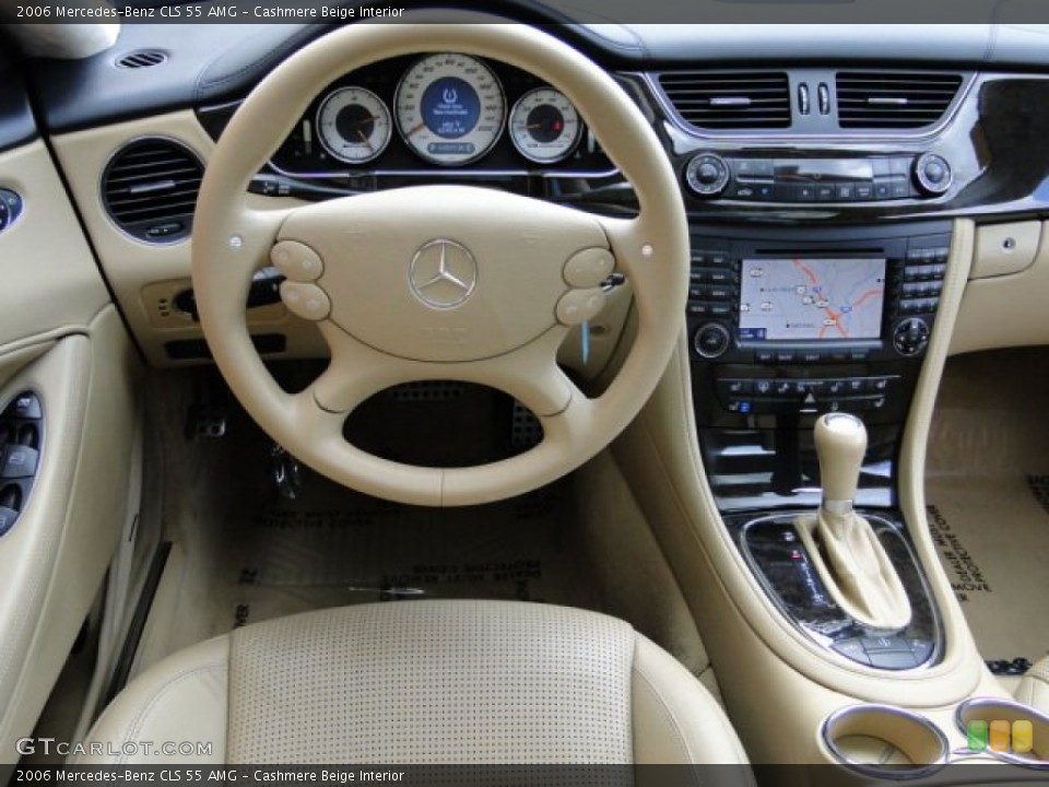 Cashmere Beige Interior Steering Wheel for the 2006 Mercedes-Benz CLS 55 AMG #94129943