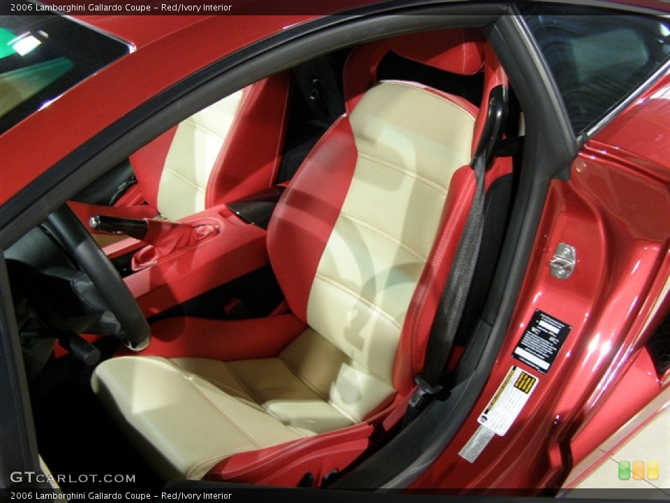 Red/Ivory Interior Front Seat for the 2006 Lamborghini Gallardo Coupe #94137