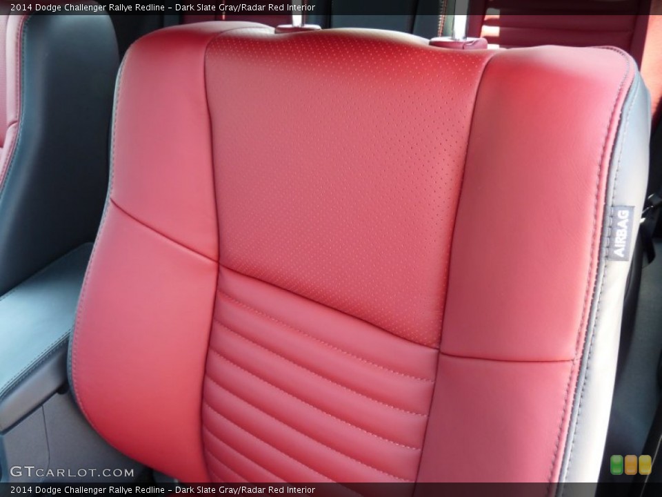 Dark Slate Gray/Radar Red Interior Front Seat for the 2014 Dodge Challenger Rallye Redline #94141329