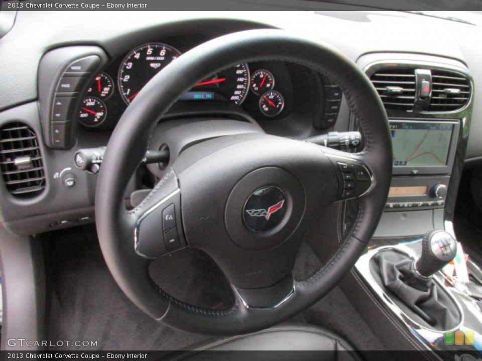 Ebony Interior Steering Wheel for the 2013 Chevrolet Corvette Coupe #94151811