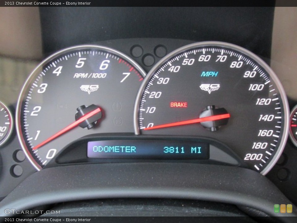 Ebony Interior Gauges for the 2013 Chevrolet Corvette Coupe #94151994