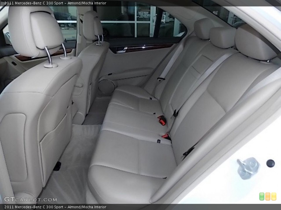 Almond/Mocha Interior Rear Seat for the 2011 Mercedes-Benz C 300 Sport #94155642
