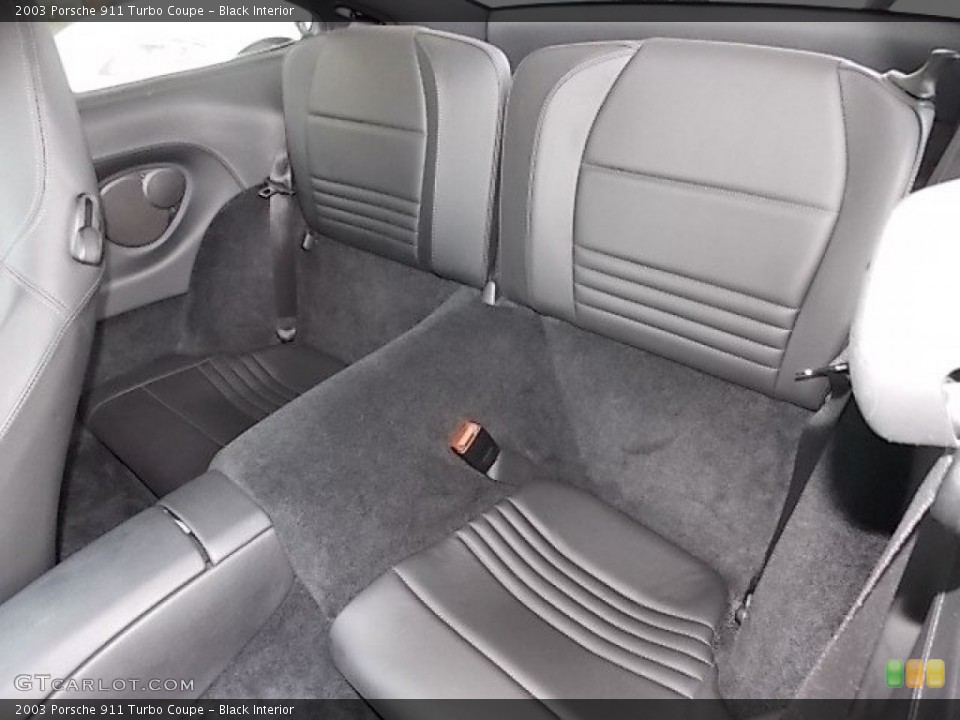 Black Interior Rear Seat for the 2003 Porsche 911 Turbo Coupe #94158237