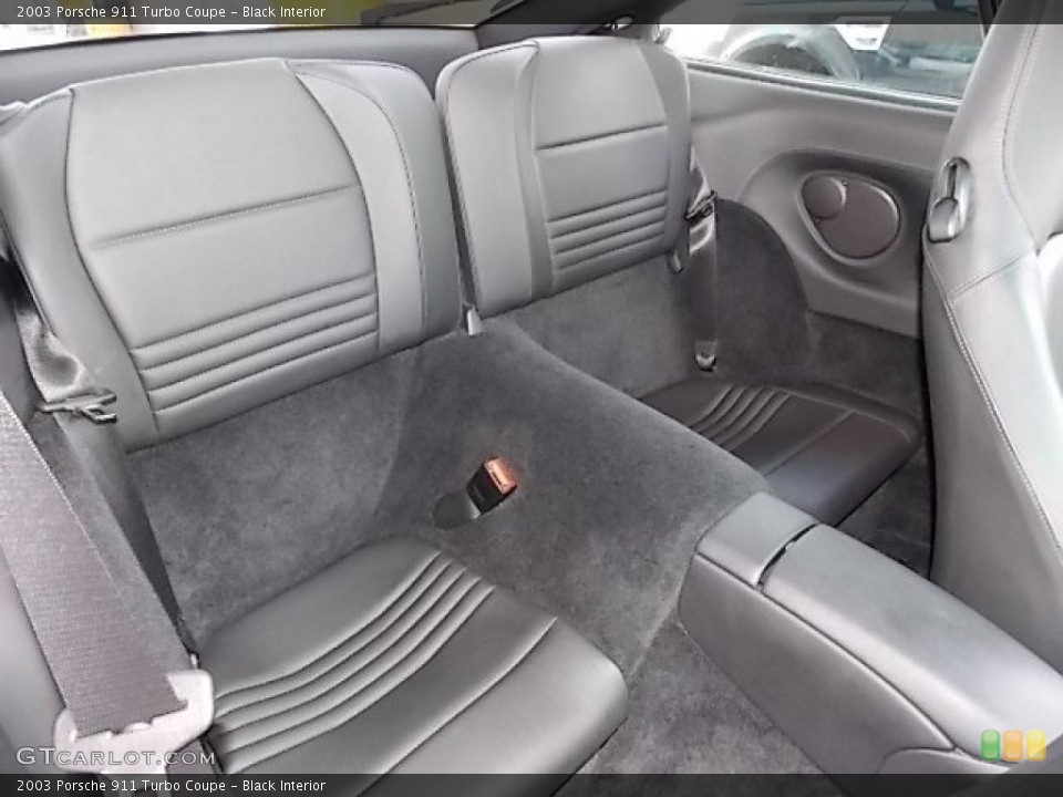 Black Interior Rear Seat for the 2003 Porsche 911 Turbo Coupe #94158462