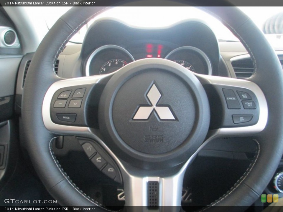 Black Interior Steering Wheel for the 2014 Mitsubishi Lancer Evolution GSR #94172127