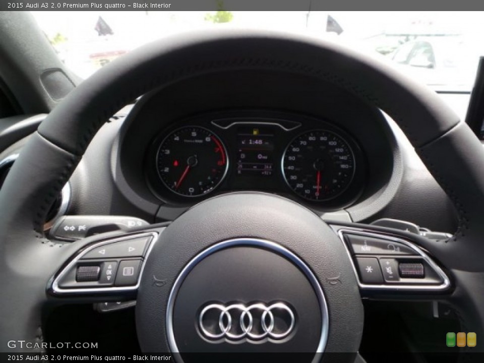 Black Interior Steering Wheel for the 2015 Audi A3 2.0 Premium Plus quattro #94175109