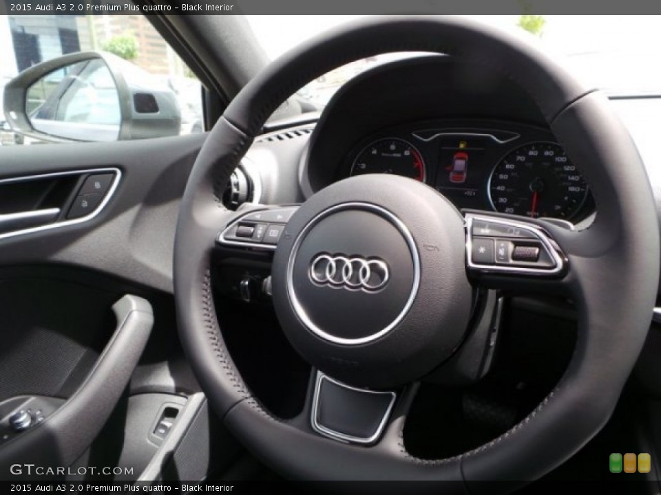 Black Interior Steering Wheel for the 2015 Audi A3 2.0 Premium Plus quattro #94175127