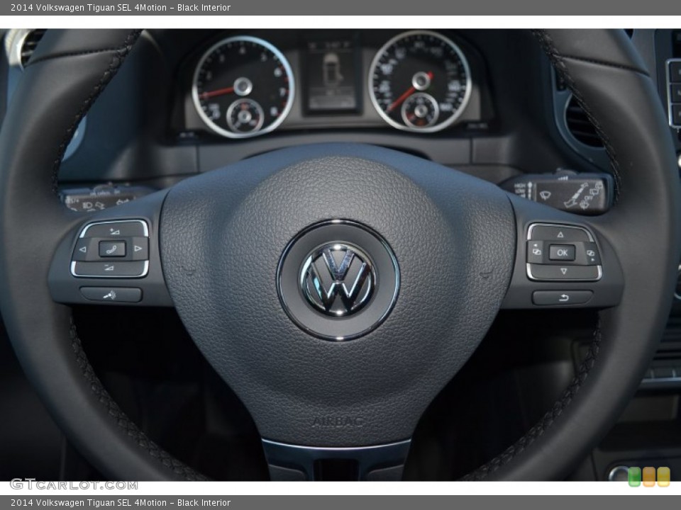 Black Interior Steering Wheel for the 2014 Volkswagen Tiguan SEL 4Motion #94176289