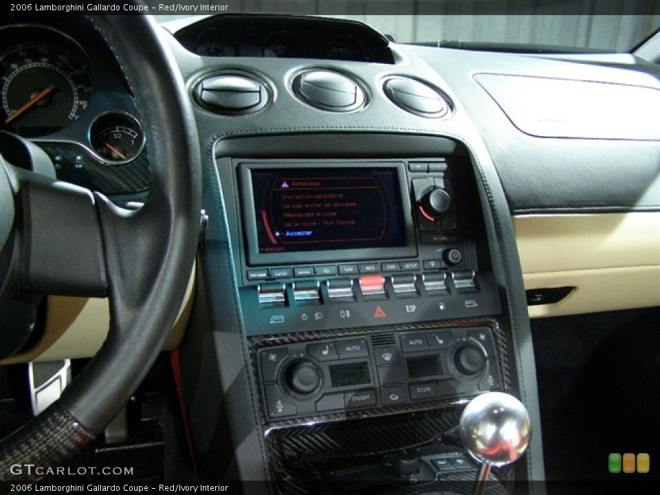Red/Ivory Interior Controls for the 2006 Lamborghini Gallardo Coupe #94185