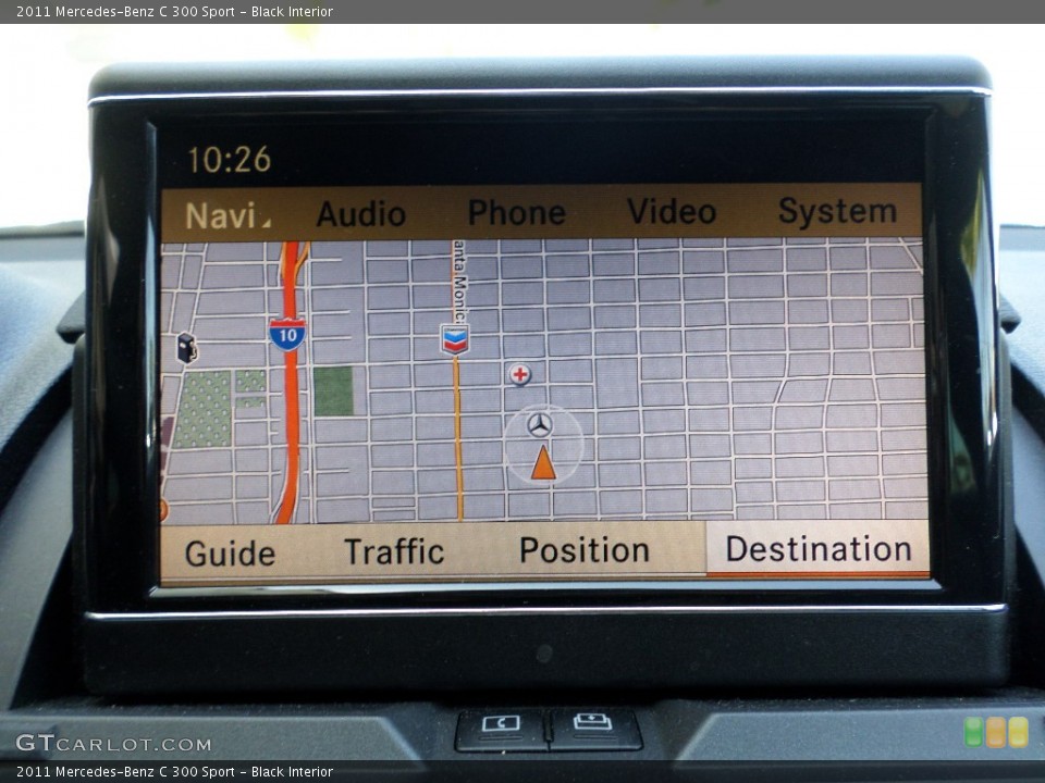 Black Interior Navigation for the 2011 Mercedes-Benz C 300 Sport #94187668