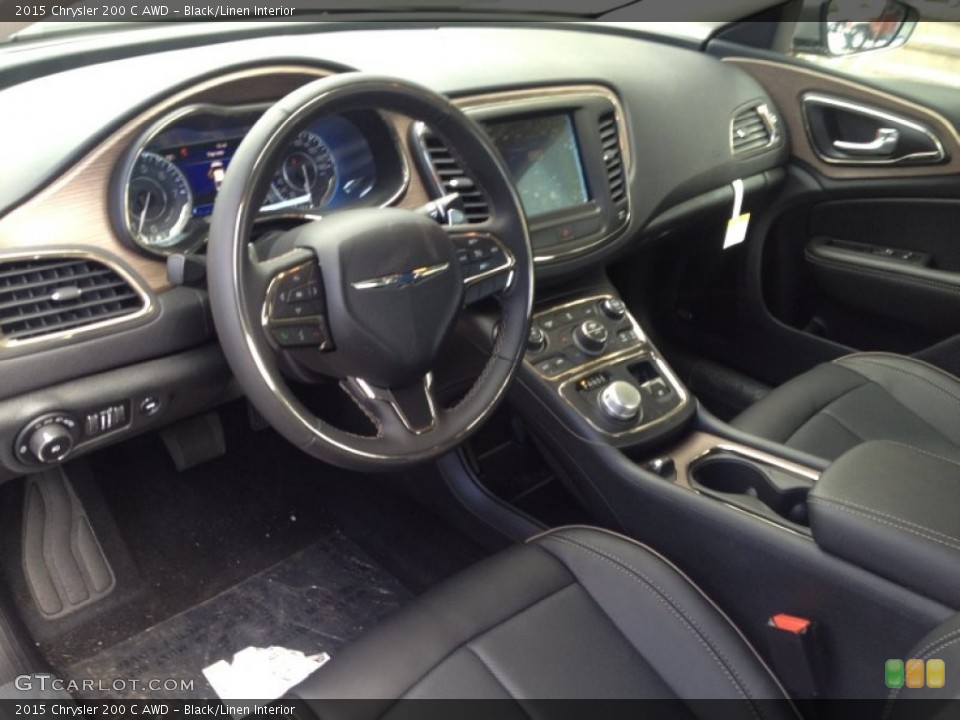 Black/Linen Interior Prime Interior for the 2015 Chrysler 200 C AWD #94191901