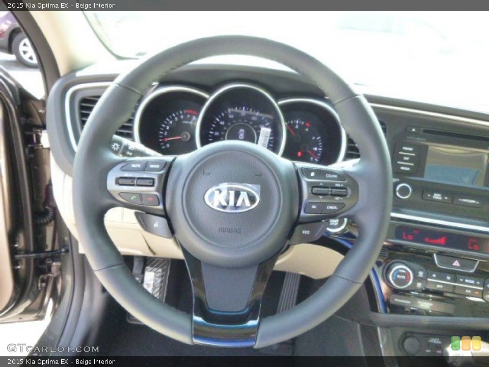 Beige Interior Steering Wheel for the 2015 Kia Optima EX #94195267