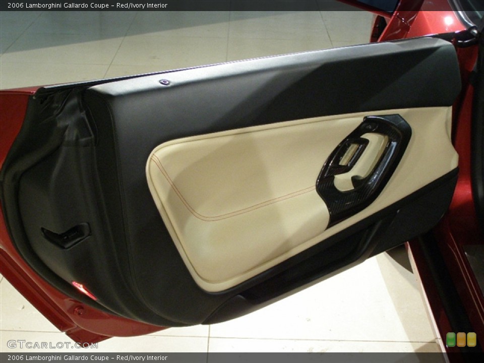 Red/Ivory Interior Door Panel for the 2006 Lamborghini Gallardo Coupe #94197