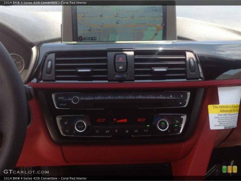 Coral Red Interior Controls for the 2014 BMW 4 Series 428i Convertible #94210189