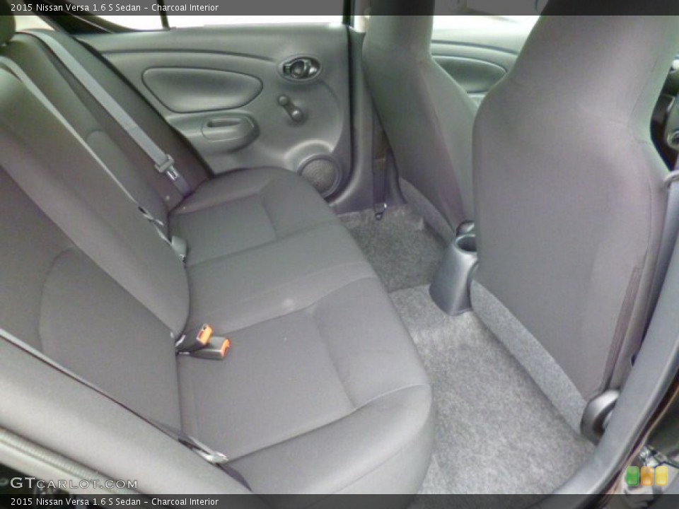 Charcoal Interior Rear Seat for the 2015 Nissan Versa 1.6 S Sedan #94214995