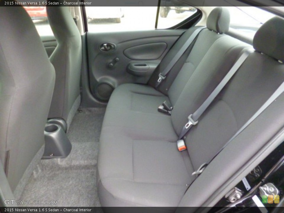 Charcoal Interior Rear Seat for the 2015 Nissan Versa 1.6 S Sedan #94215013
