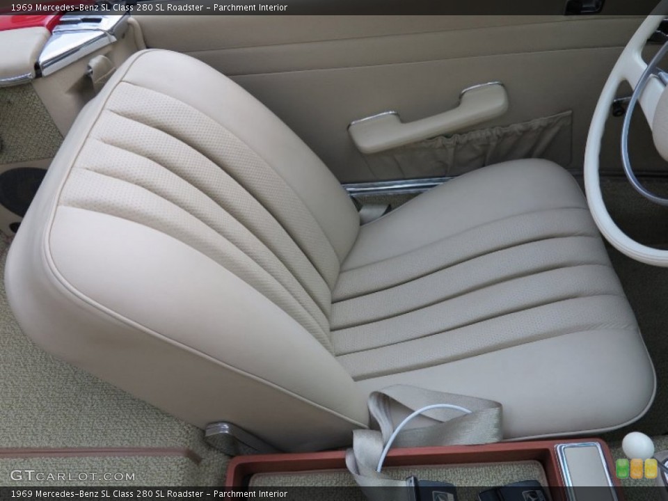 Parchment Interior Front Seat for the 1969 Mercedes-Benz SL Class 280 SL Roadster #94220687
