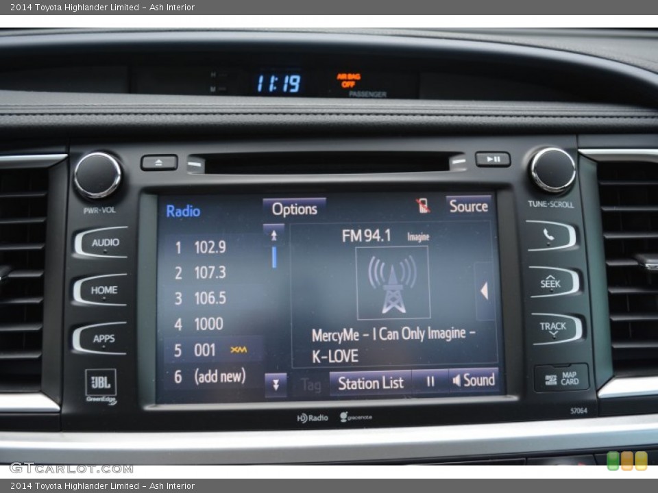 Ash Interior Controls for the 2014 Toyota Highlander Limited #94222121