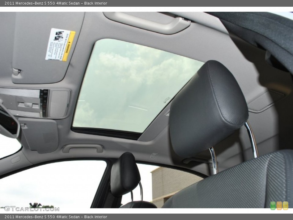 Black Interior Sunroof for the 2011 Mercedes-Benz S 550 4Matic Sedan #94224572